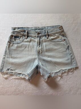 American Eagle Outfitters Light Blue Relaxed Denim Cutoff Shorts